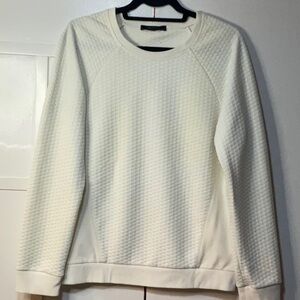 BCBG Cream Colored Textured Sweatshirt